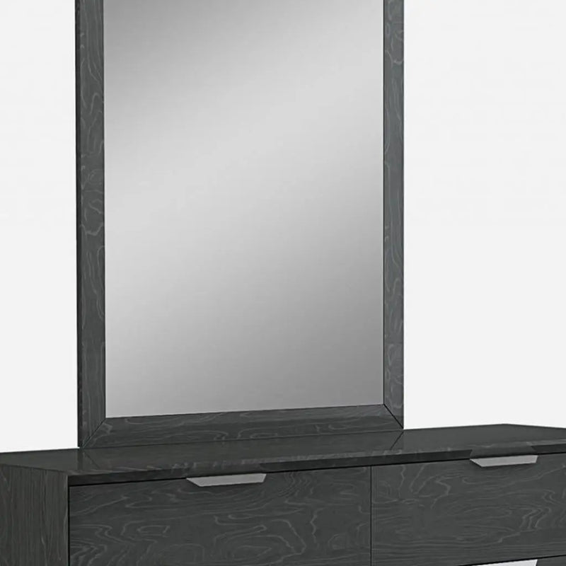 63" Grey Solid Wood Six Drawer Double Dresser Homeroots Bed & Bath
