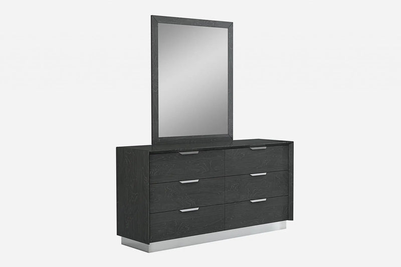 63" Grey Solid Wood Six Drawer Double Dresser Homeroots Bed & Bath