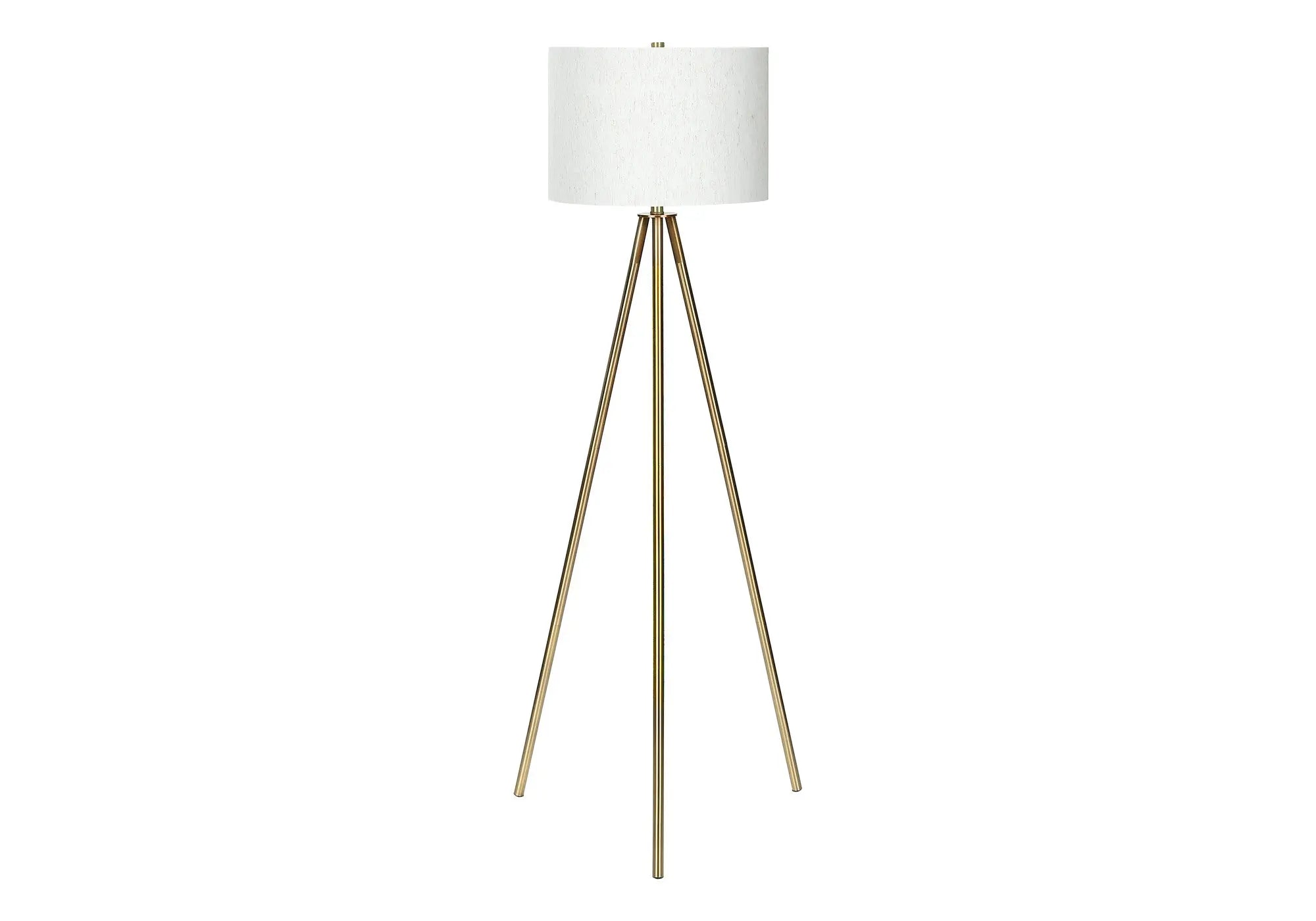 63" Matte Gold Floor Lamp with Cream Drum Shade Homeroots Lighting