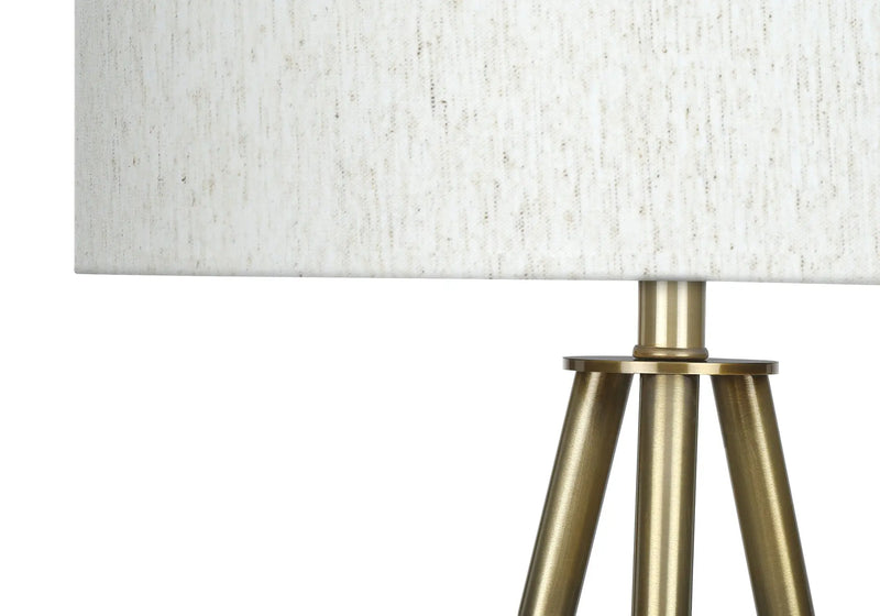 63" Matte Gold Floor Lamp with Cream Drum Shade Homeroots Lighting