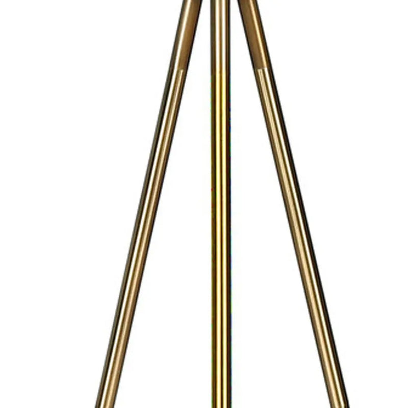 63" Matte Gold Floor Lamp with Cream Drum Shade Homeroots Lighting