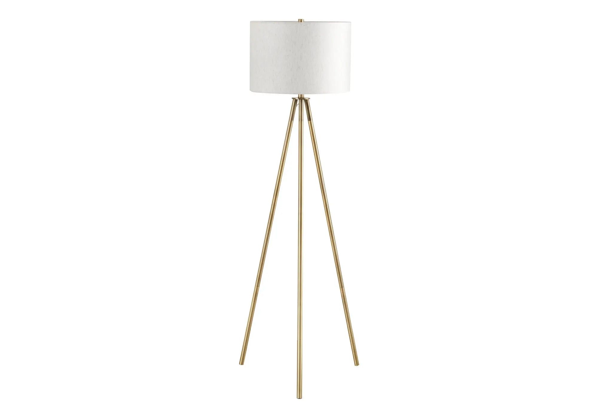 63" Matte Gold Floor Lamp with Cream Drum Shade Homeroots Lighting
