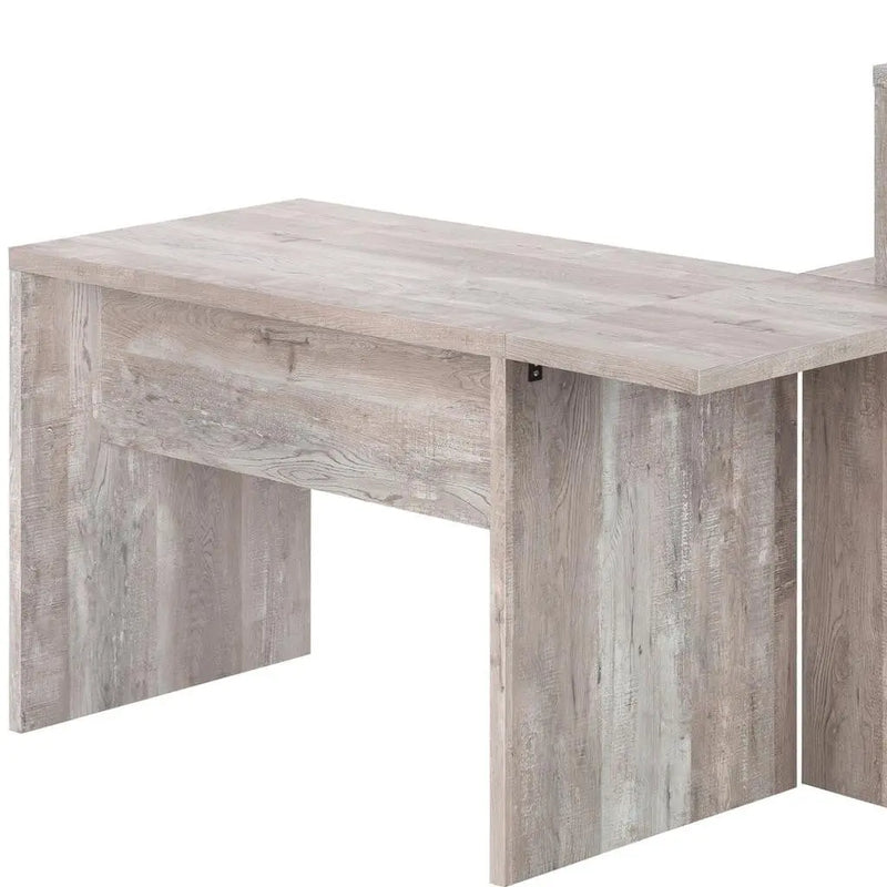 63" Taupe L Shape Computer Desk With Eight Drawers Homeroots Office
