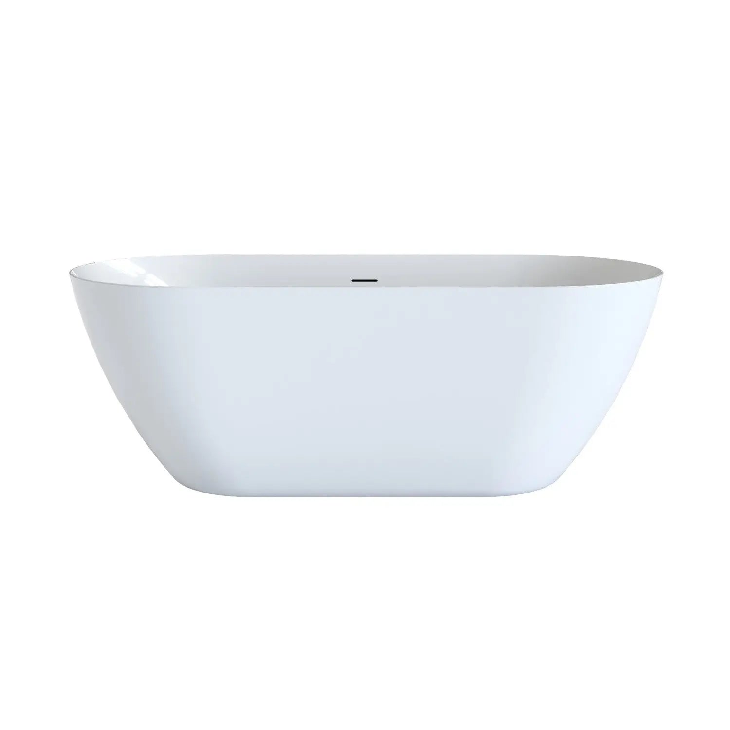63" White Acrylic Oval Bath Tub Homeroots Bed & Bath