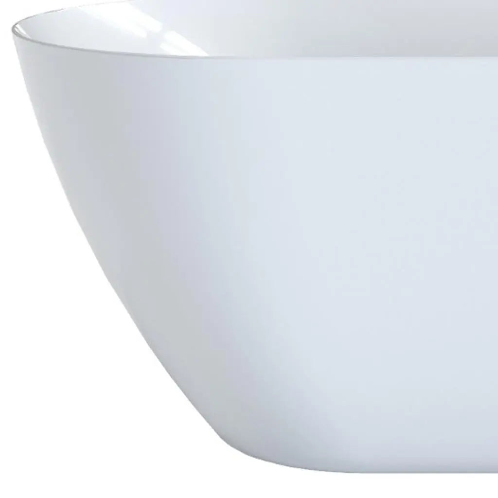 63" White Acrylic Oval Bath Tub Homeroots Bed & Bath
