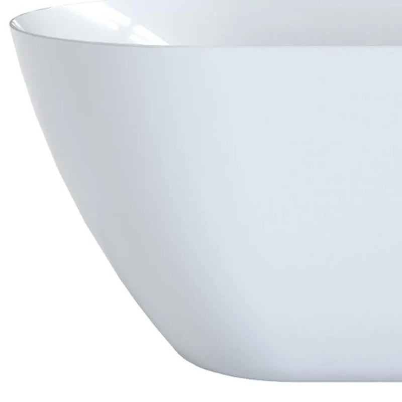 63" White Acrylic Oval Bath Tub Homeroots Bed & Bath
