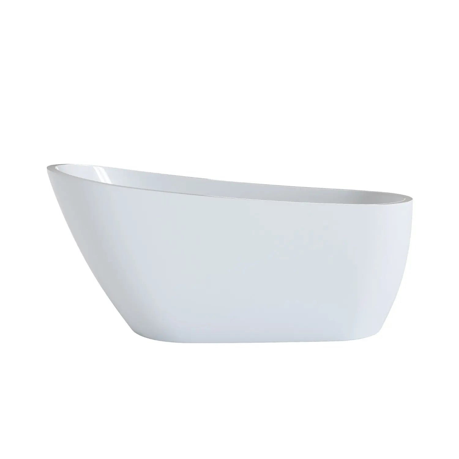 63" White Acrylic Oval Bath Tub Homeroots Bed & Bath