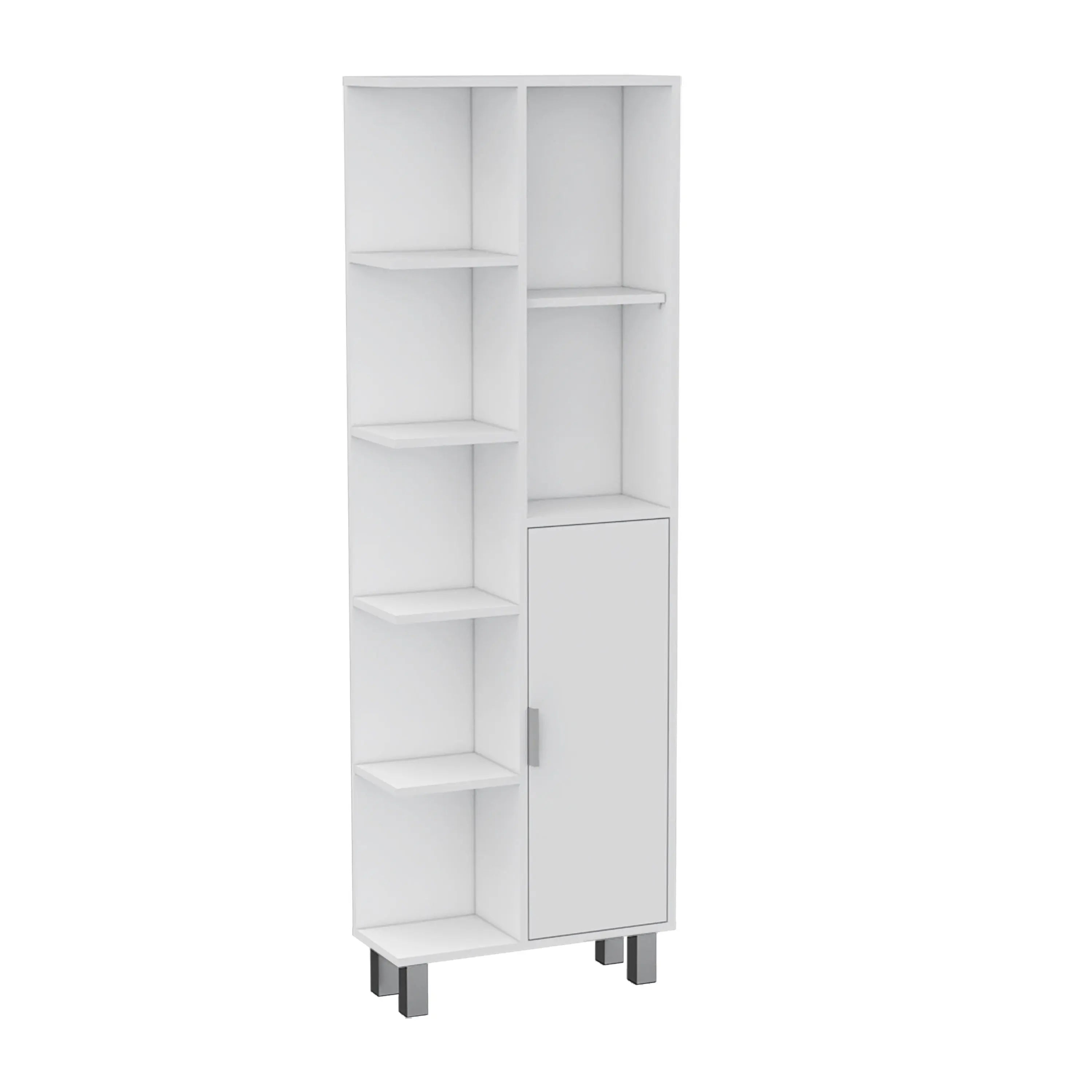 63" White Wood Accent Cabinet With Single Door Homeroots Kitchen & Dining