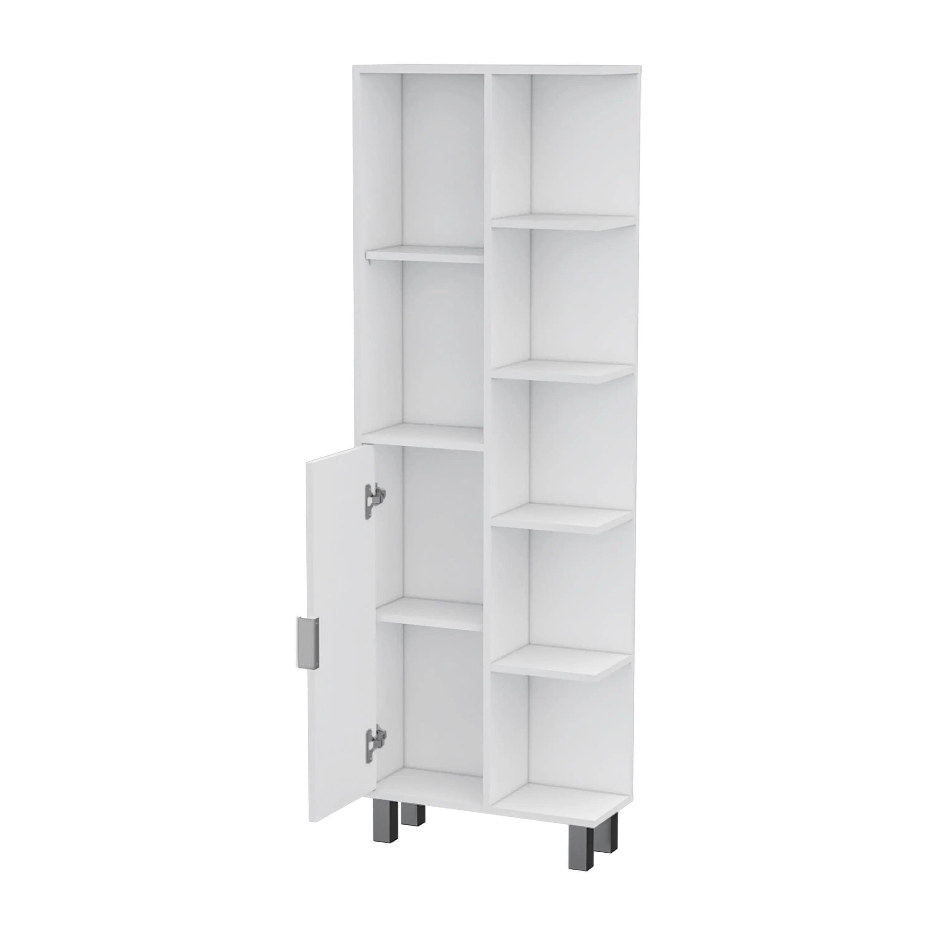 63" White Wood Accent Cabinet With Single Door Homeroots Kitchen & Dining