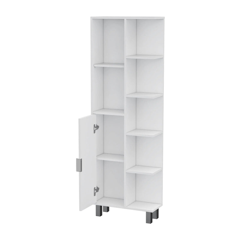 63" White Wood Accent Cabinet With Single Door Homeroots Kitchen & Dining