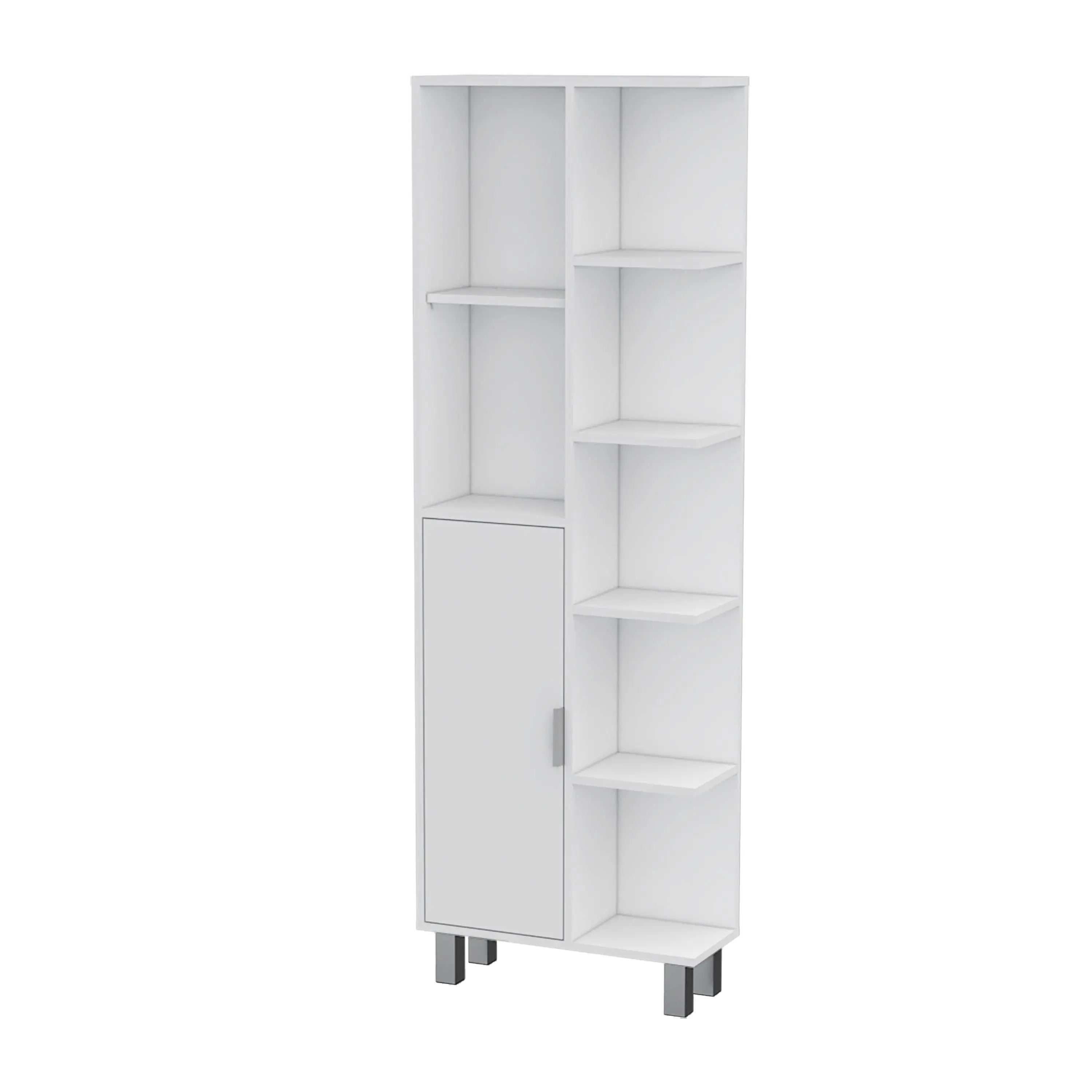 63" White Wood Accent Cabinet With Single Door Homeroots Kitchen & Dining