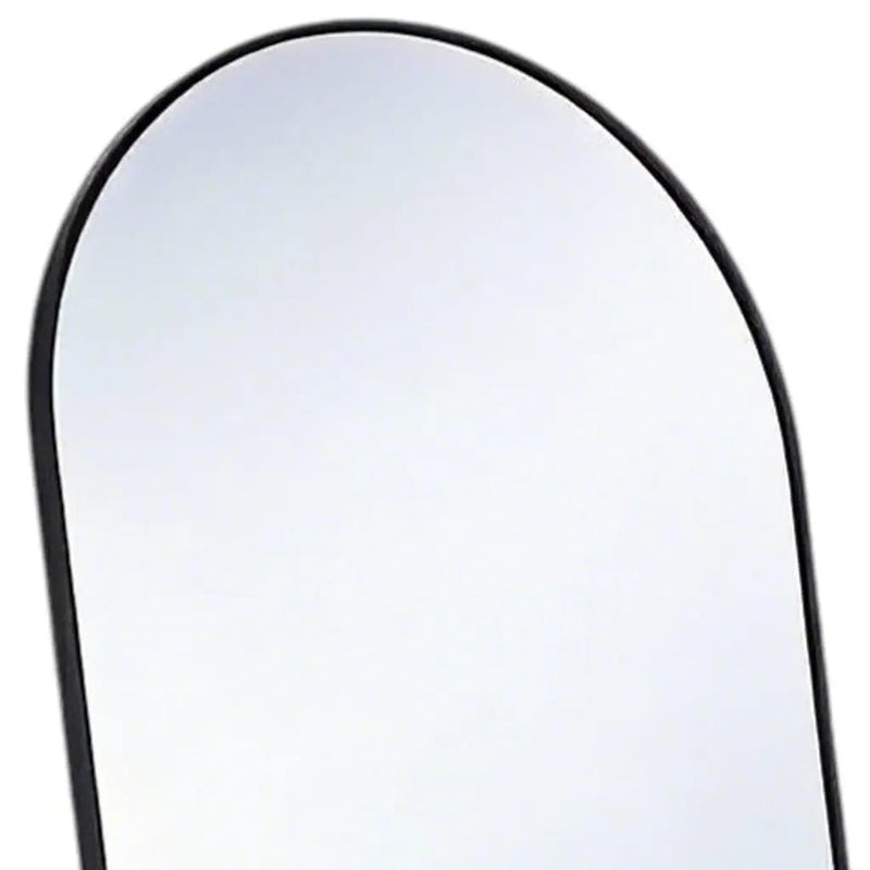 64" Black Aluminum Arch Freestanding And Wall Mounted Framed Full Length Mirror Homeroots Bed & Bath