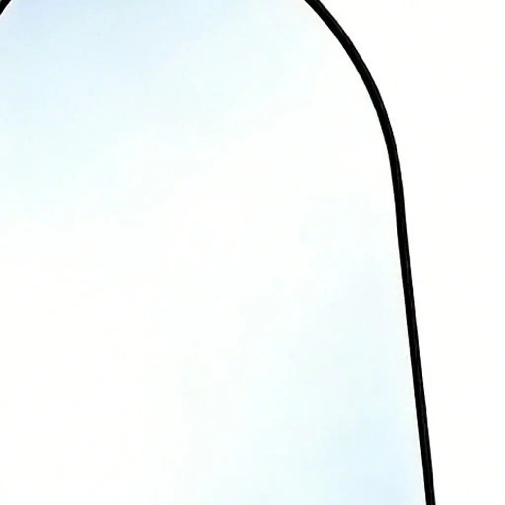 64" Black Aluminum Arch Freestanding And Wall Mounted Framed Full Length Mirror Homeroots Bed & Bath