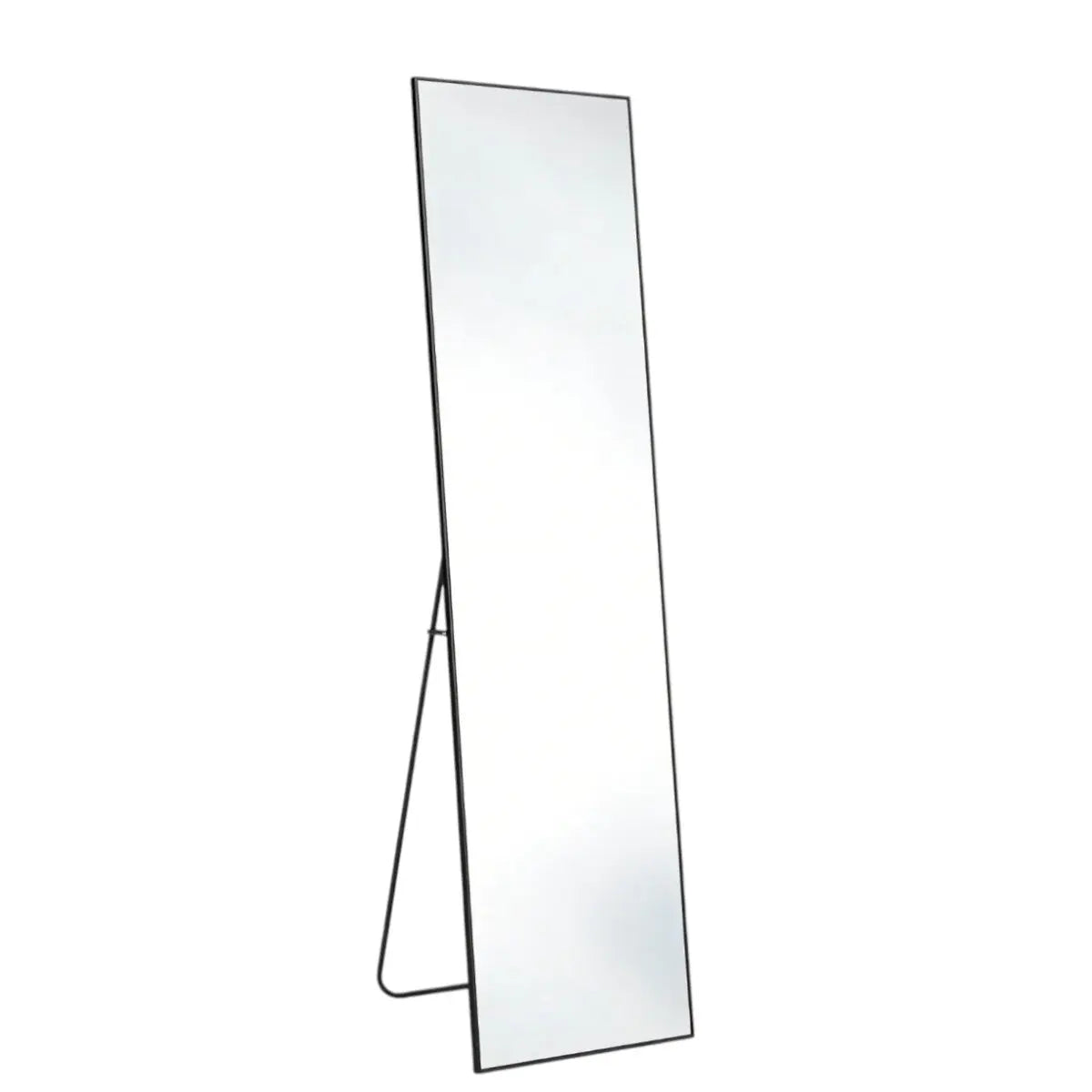 64" Black Aluminum Freestanding And Wall Mounted Framed Full Length Mirror Homeroots Bed & Bath