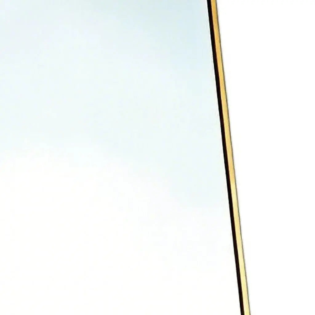 64" Gold Aluminum Freestanding And Wall Mounted Framed Full Length Mirror Homeroots Bed & Bath