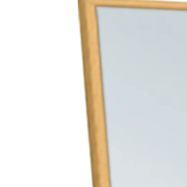 64" Gold Aluminum Freestanding And Wall Mounted Framed Full Length Mirror Homeroots Bed & Bath