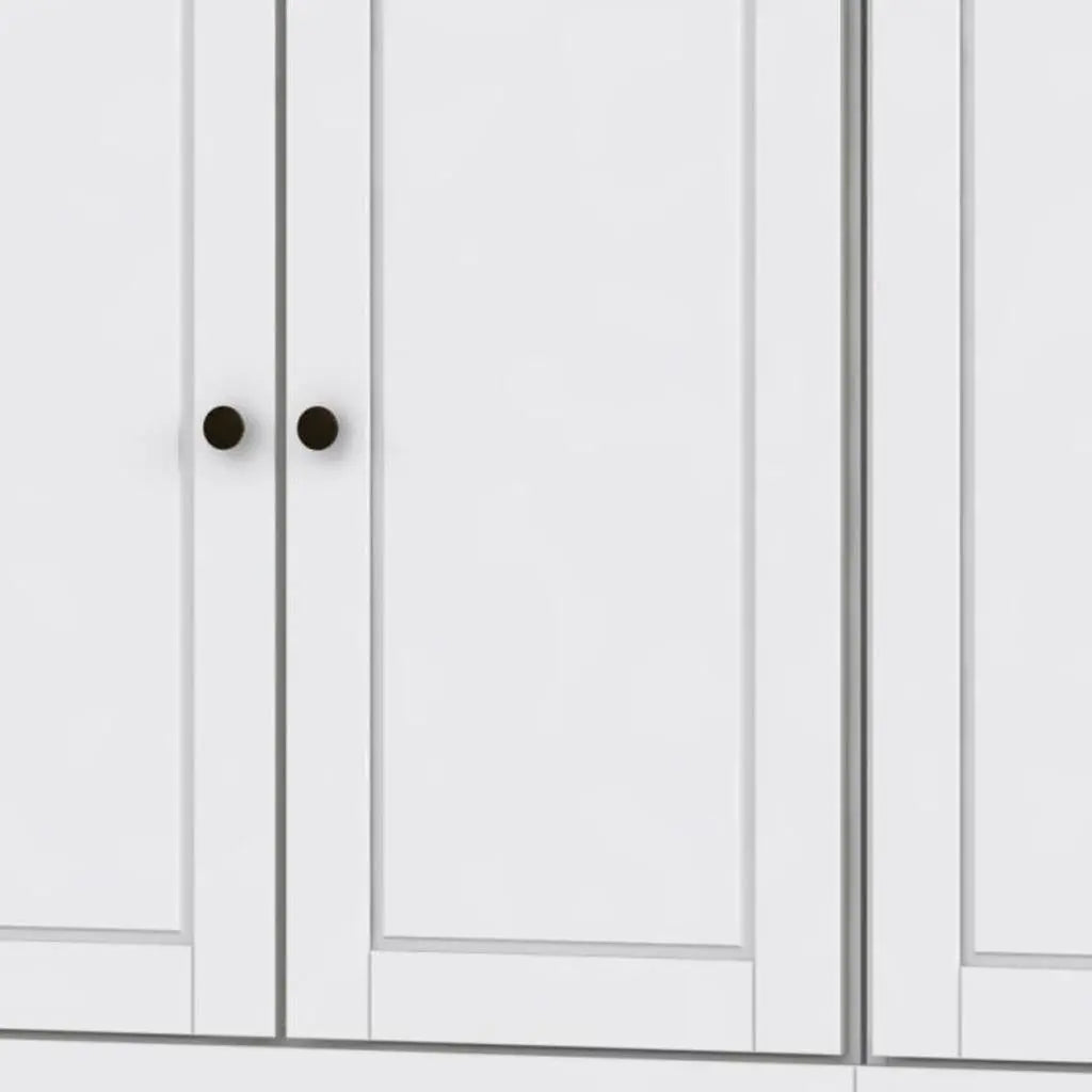 64" White Solid Wood Sideboard With Two Doors Homeroots Kitchen & Dining