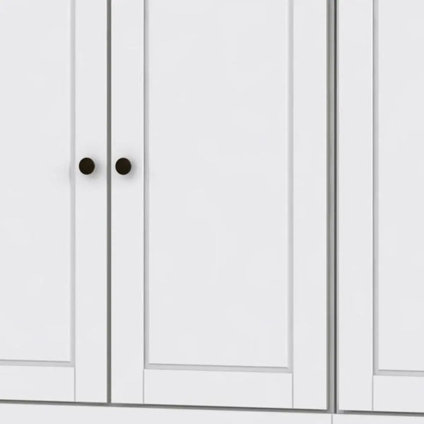 64" White Solid Wood Sideboard With Two Doors Homeroots Kitchen & Dining