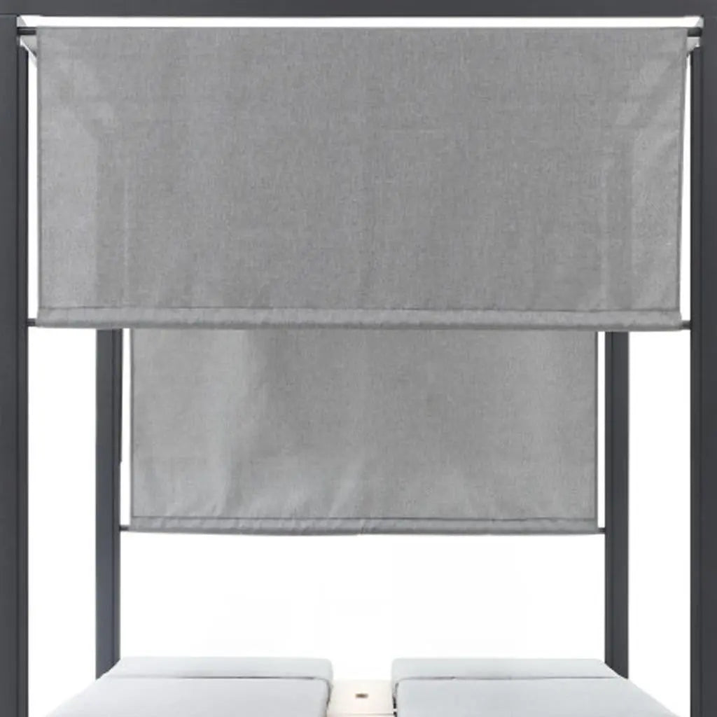 64" X 64" Gray Aluminum Gazebo Homeroots Outdoor