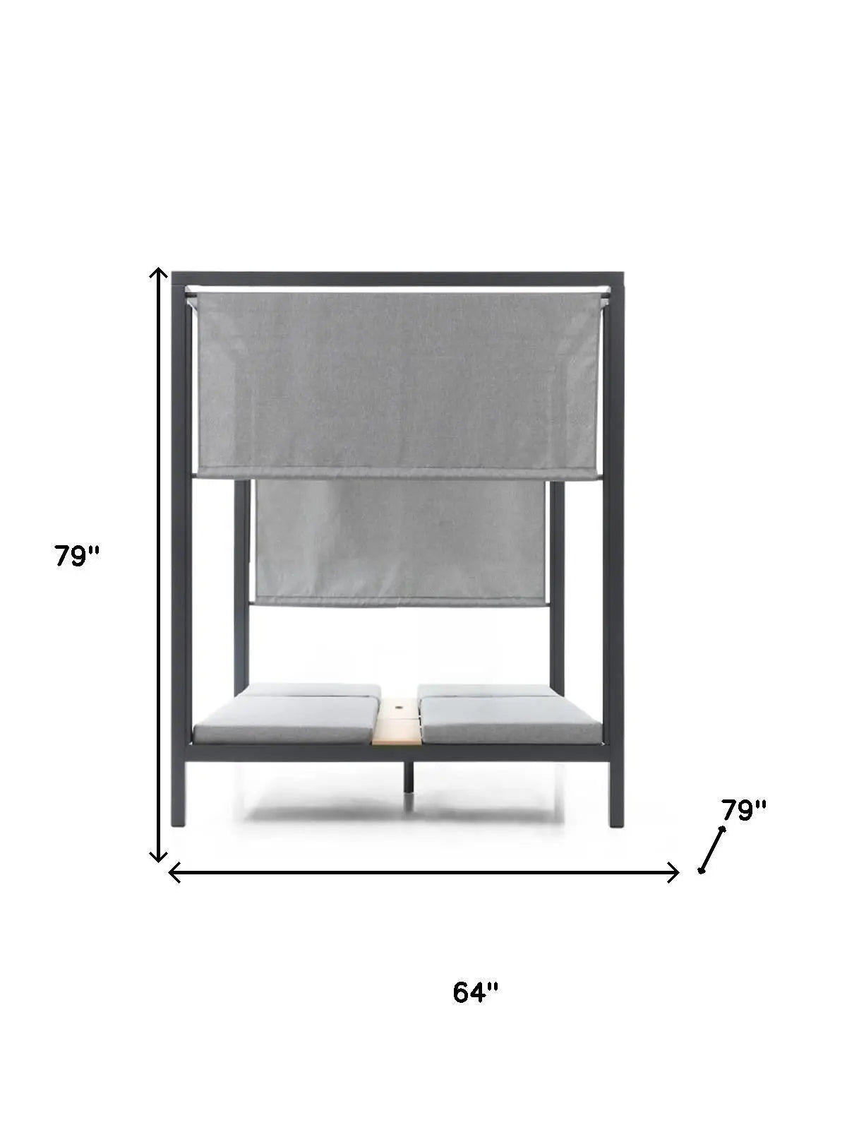 64" X 64" Gray Aluminum Gazebo Homeroots Outdoor