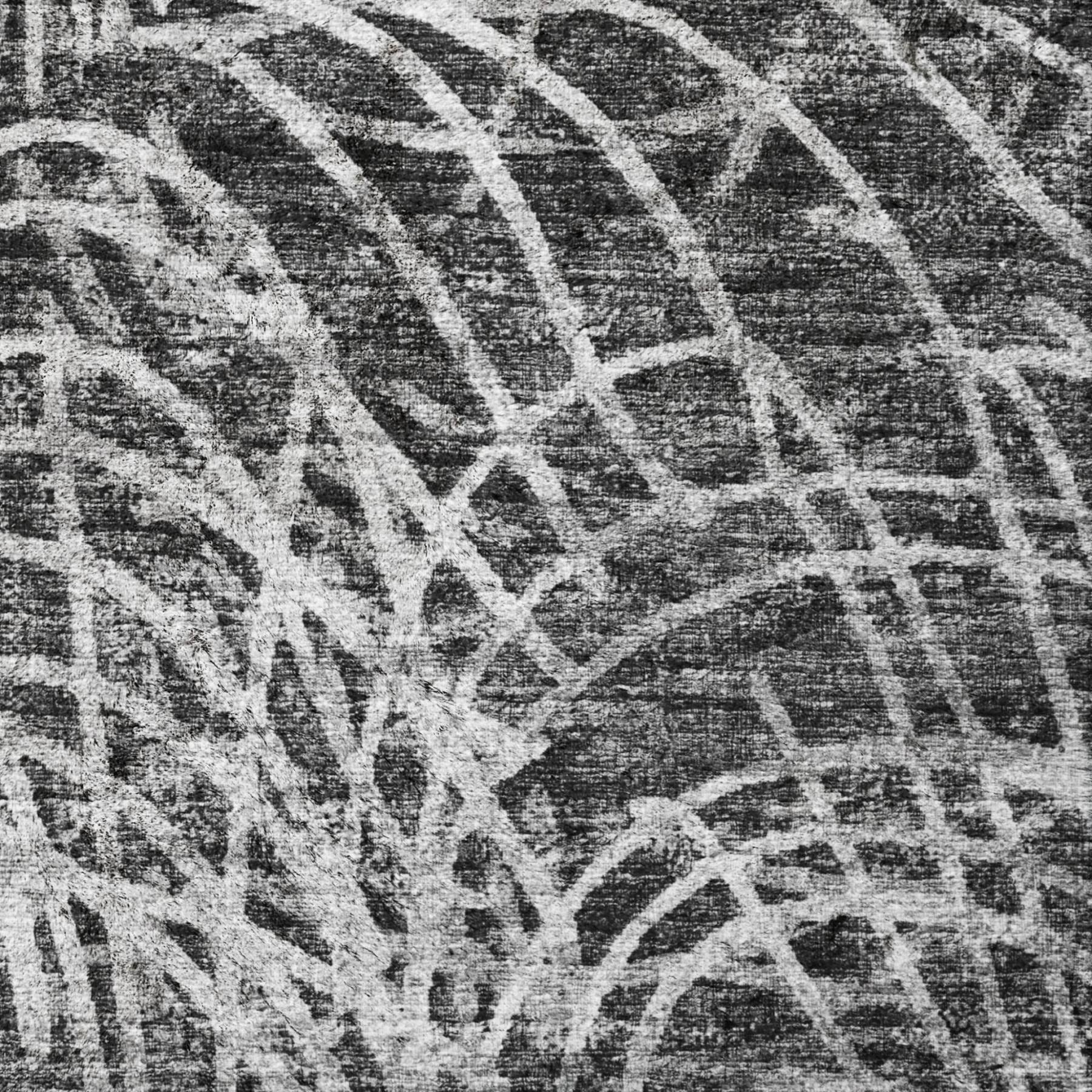 8' X 10' Charcoal And Gray Abstract Shag Washable Area Rug With UV Protection - Home & Garden