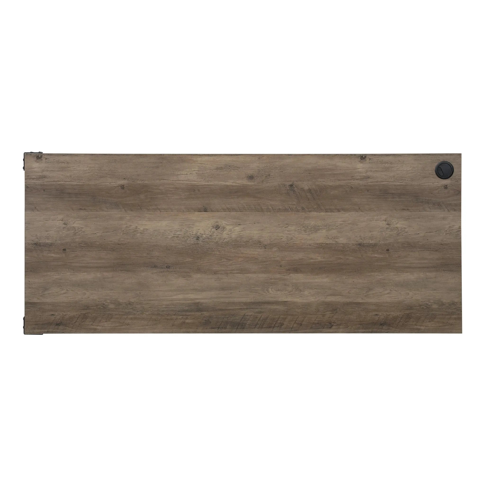 65" Brown and Black L Shape Writing Desk Homeroots Office