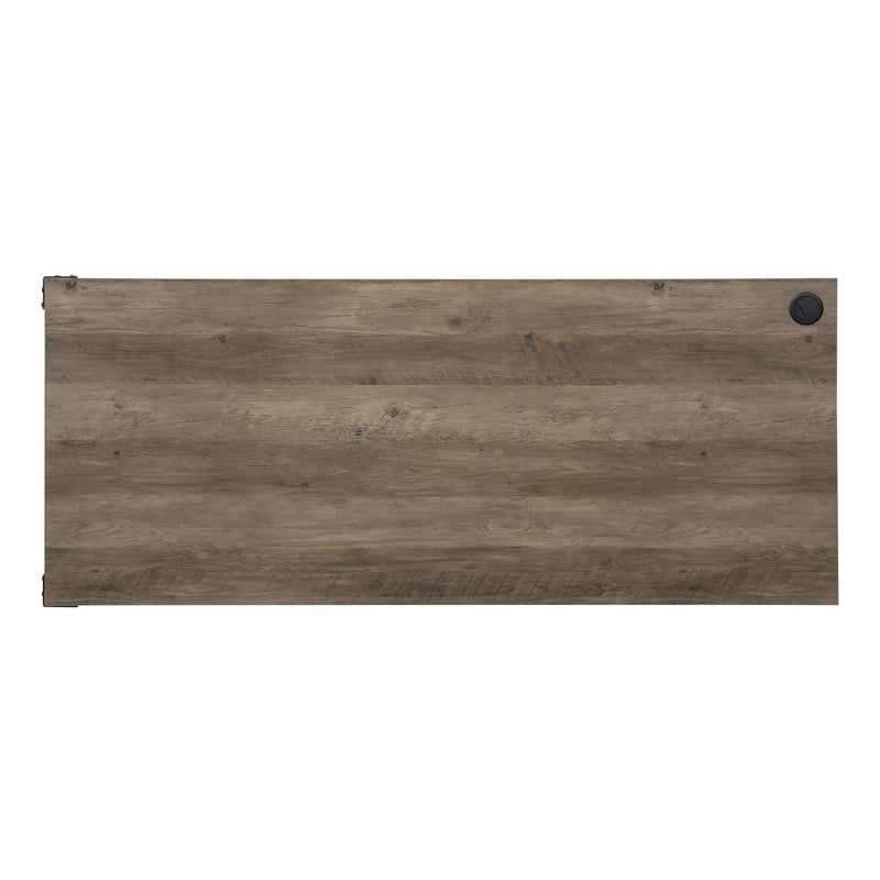 65" Brown and Black L Shape Writing Desk Homeroots Office