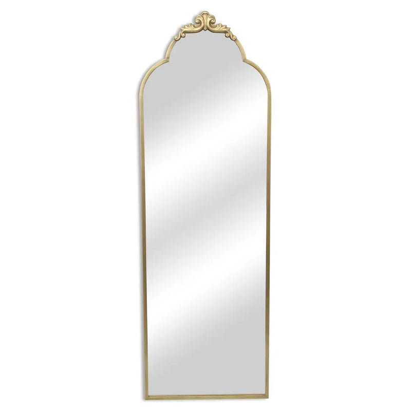 65" Gold Metal Arch Full Length Hanging Mirror Homeroots Bed & Bath