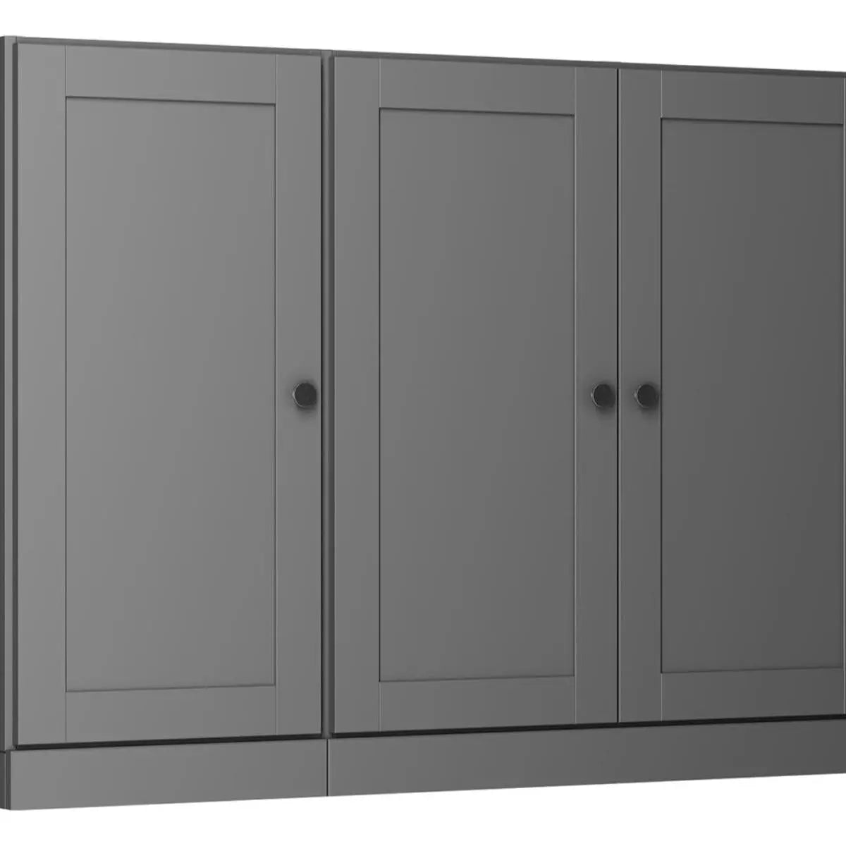 65" Gray Solid Wood Two Drawer Sideboard With Four Doors Homeroots Kitchen & Dining