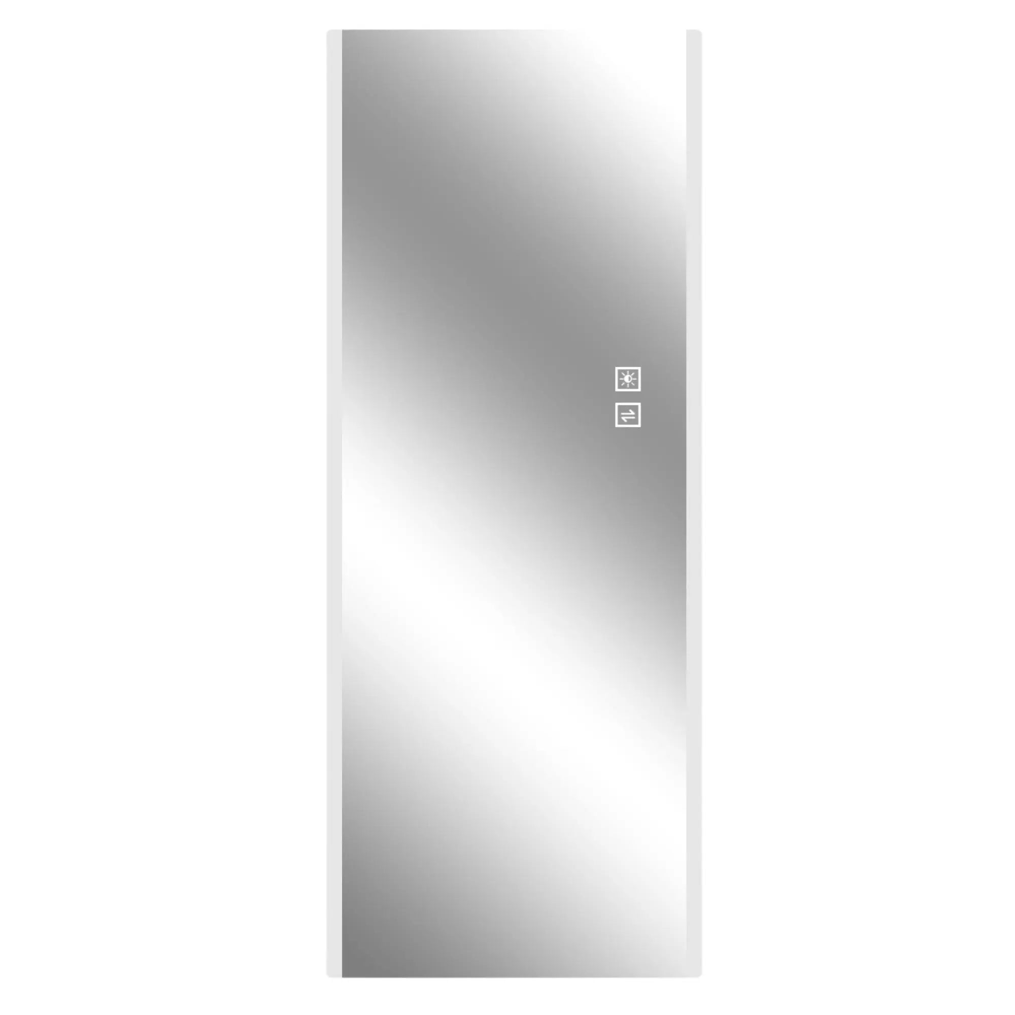 65" Silver Lighted Frameless Full Length Hanging Mirror Homeroots Bed & Bath