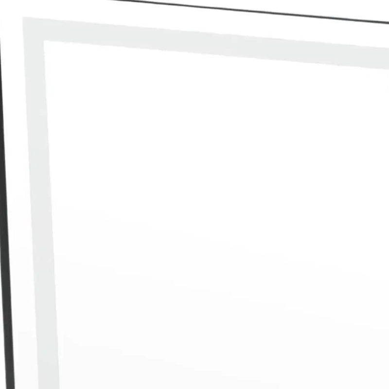 65" Silver Lighted Wall Mount Or Freestanding Frameless Standing Mirror Homeroots Bed & Bath