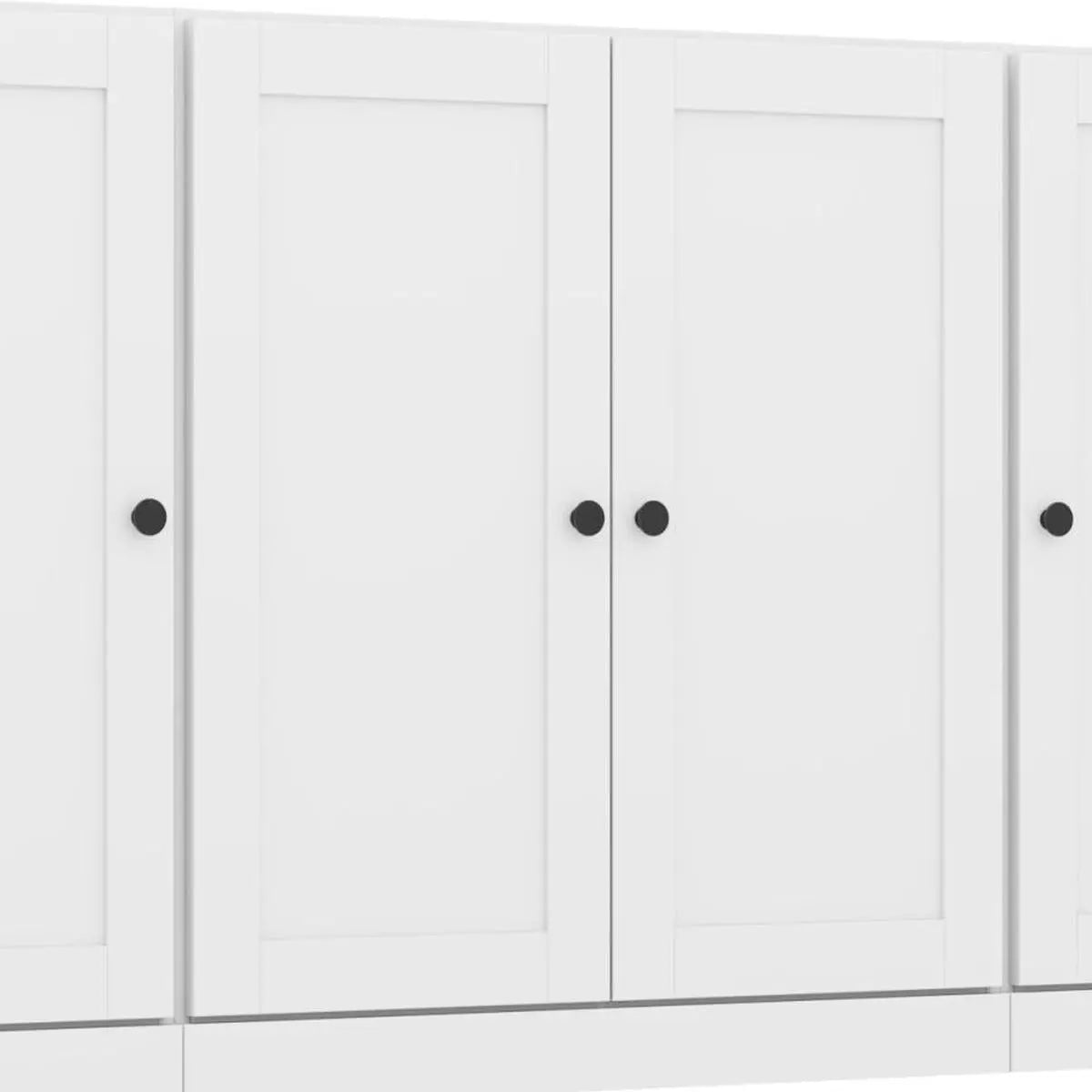 65" White Solid Wood Two Drawer Sideboard With Four Doors Homeroots Kitchen & Dining