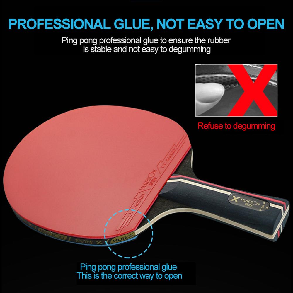 1Pair Table Tennis Rackets Professional Rubber Carbon Pingpong Racket Short Long Handle Table Tennis Training Rackets