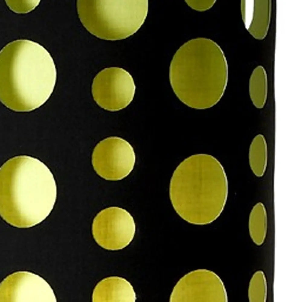 66" Steel Novelty Floor Lamp With Black And Green Drum Shade - GreatEagleInc