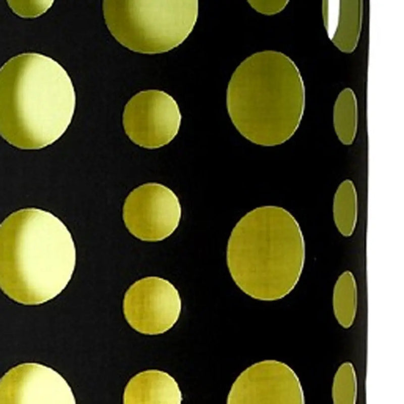 66" Steel Novelty Floor Lamp With Black And Green Drum Shade - GreatEagleInc