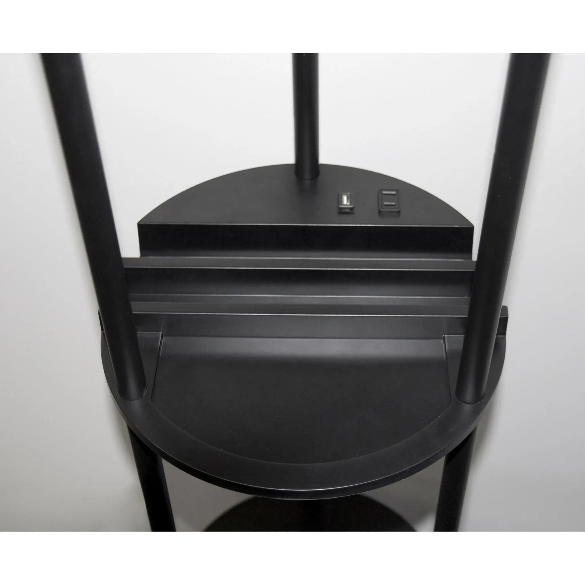 67" Black Metal Column Floor Lamp With White Linen Shade Homeroots Lighting