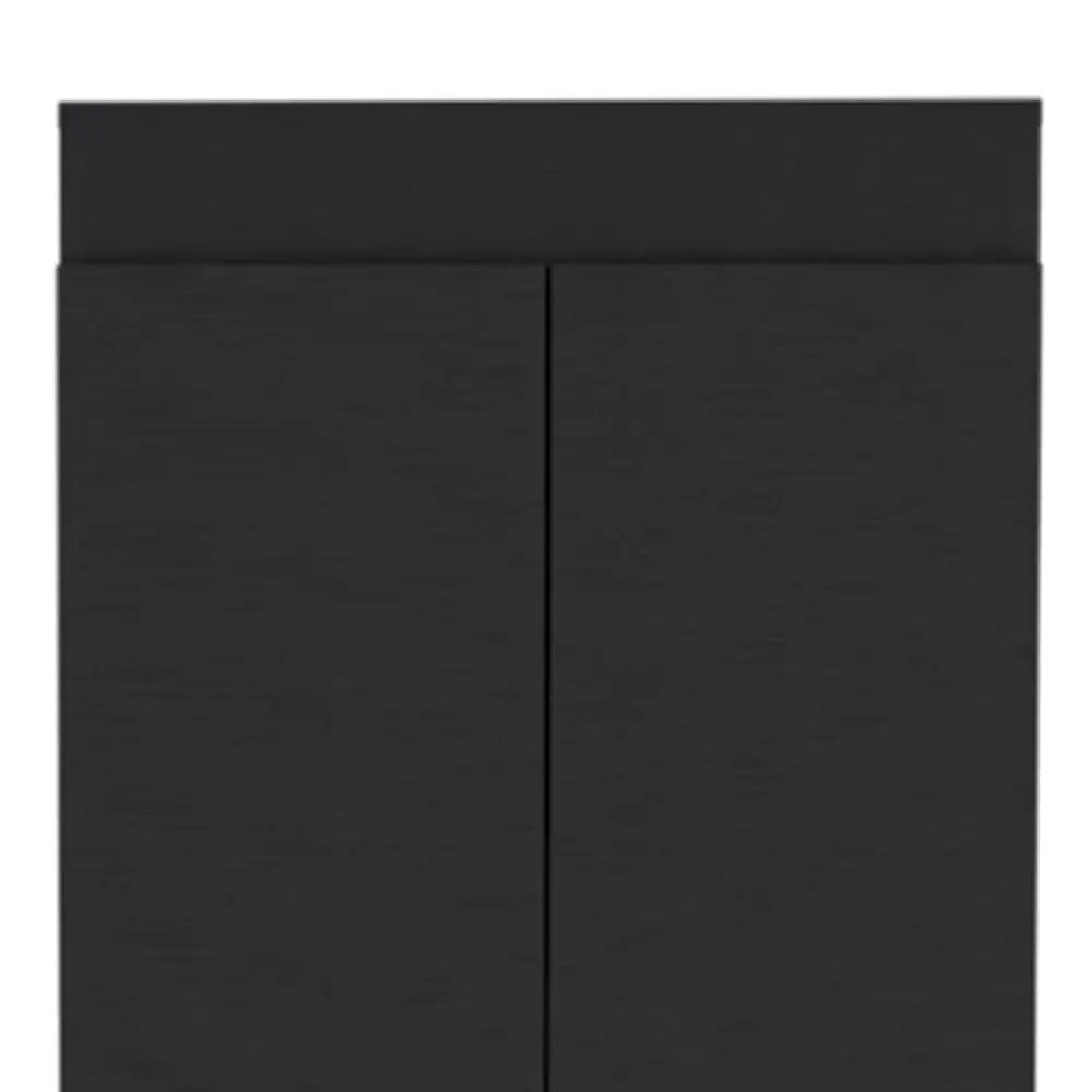 67" Black Wood Pantry Or Storage Closet - GreatEagleInc