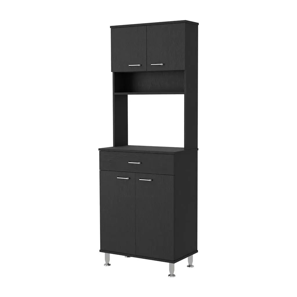 67" Black Wood Pantry Or Storage Closet Homeroots Kitchen & Dining