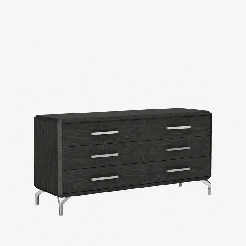 67" Clear Wood Six Drawer Dresser Homeroots Bed & Bath