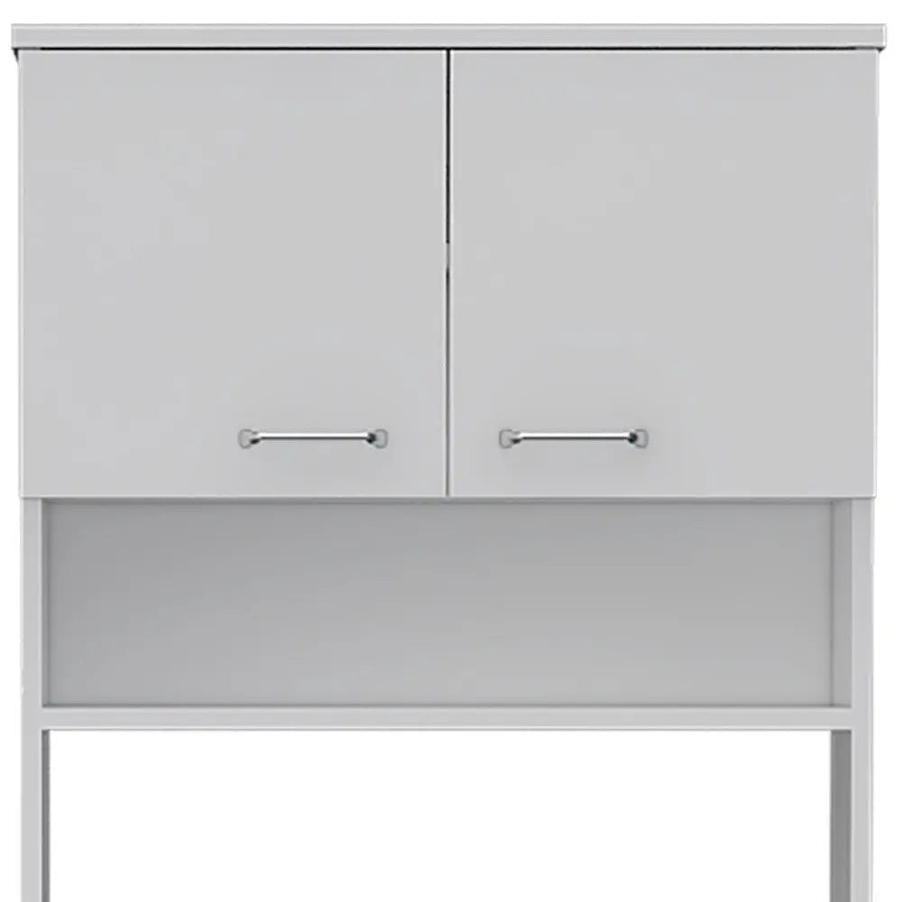 67" White Wood Four Door Pantry Or Storage Closet Homeroots Kitchen & Dining