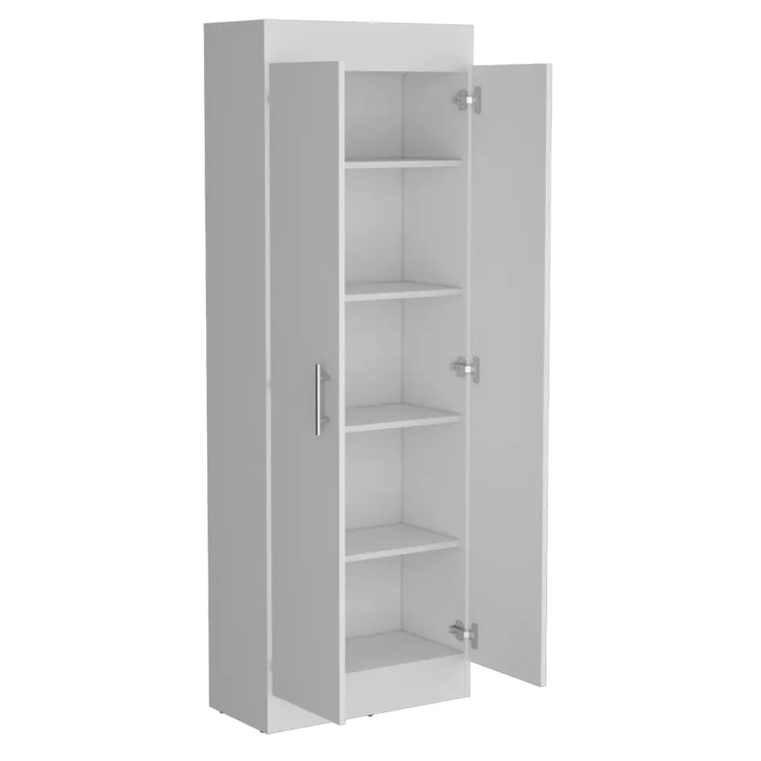 67" White Wood Pantry Or Storage Closet Homeroots Kitchen & Dining