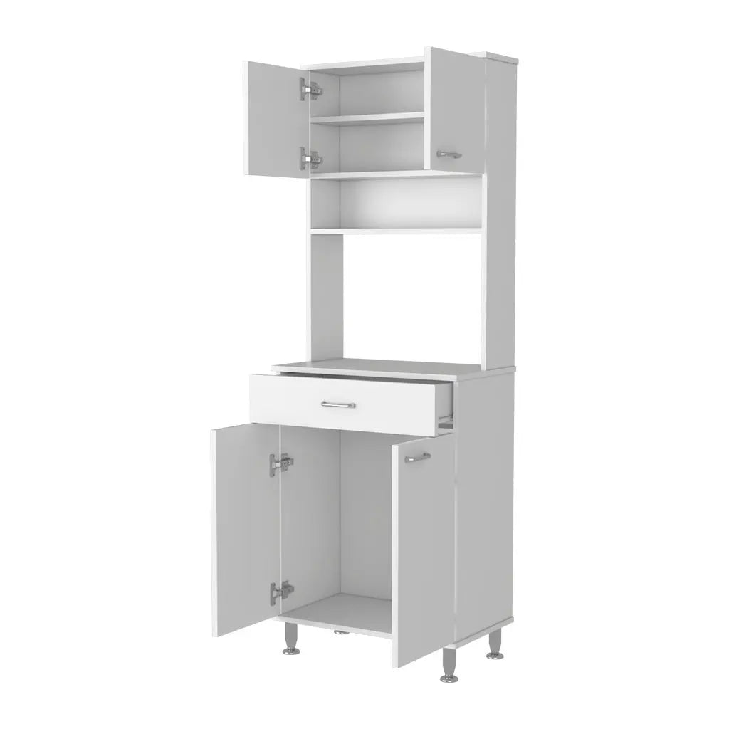 67" White Wood Pantry Or Storage Closet Homeroots Kitchen & Dining