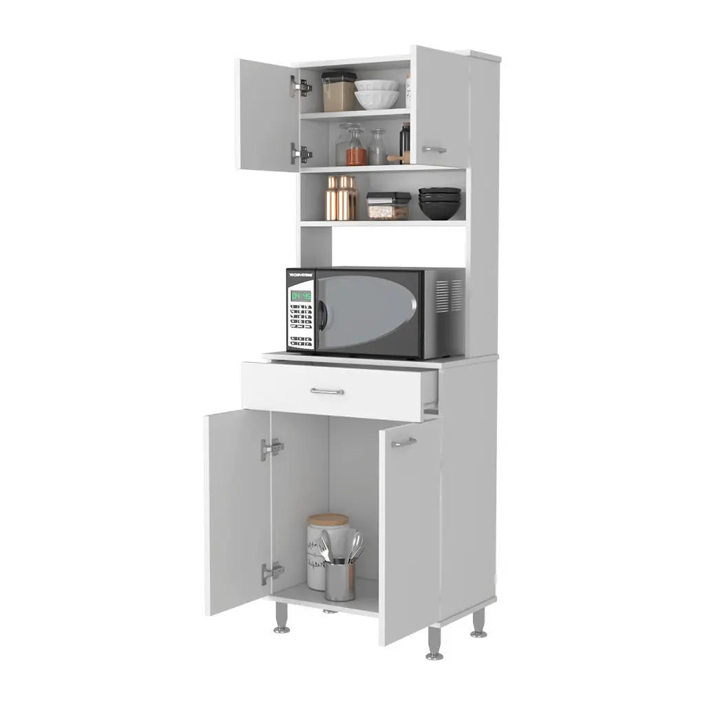 67" White Wood Pantry Or Storage Closet Homeroots Kitchen & Dining
