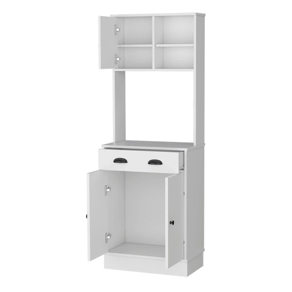 67" White Wood Pantry Or Storage Closet Homeroots Kitchen & Dining