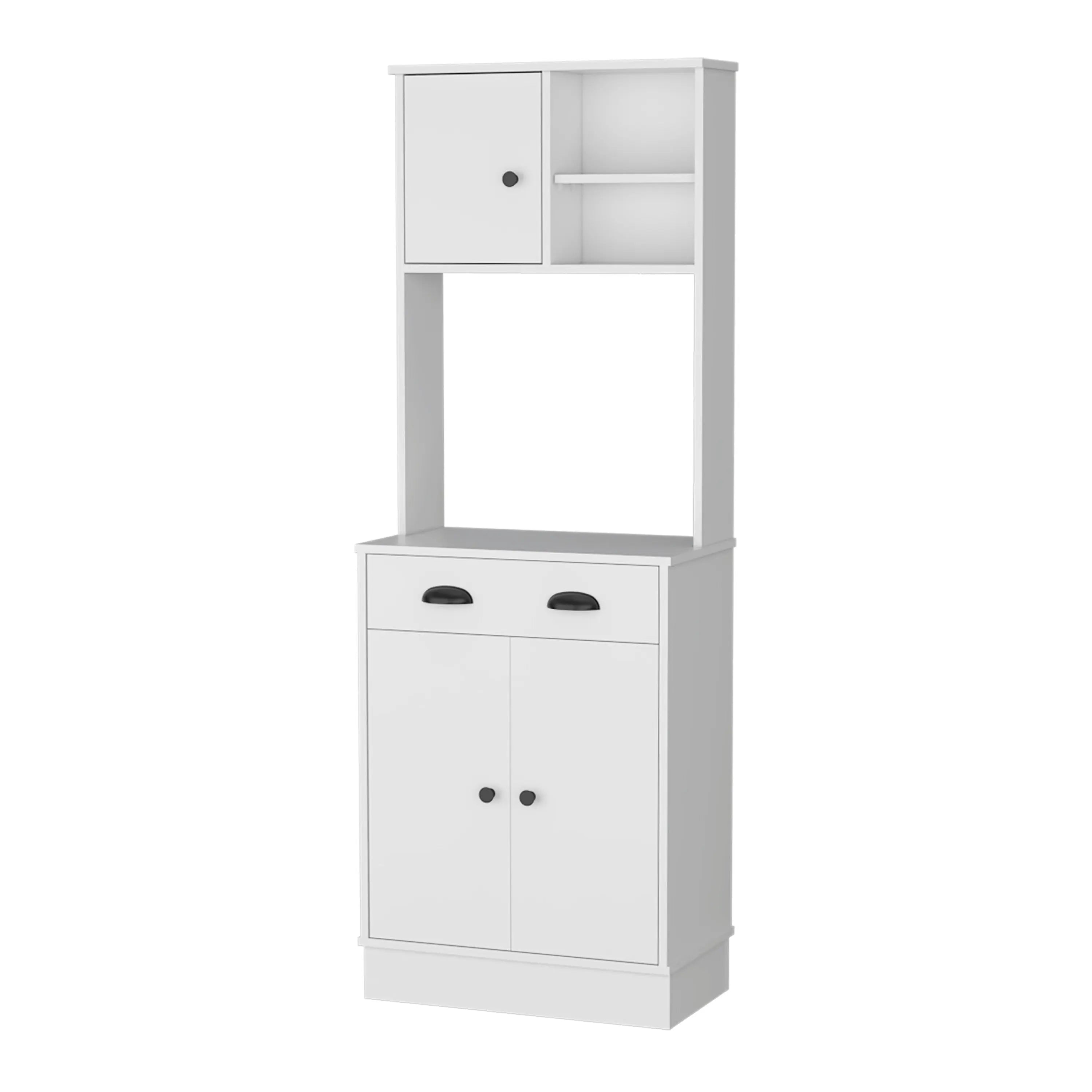 67" White Wood Pantry Or Storage Closet Homeroots Kitchen & Dining