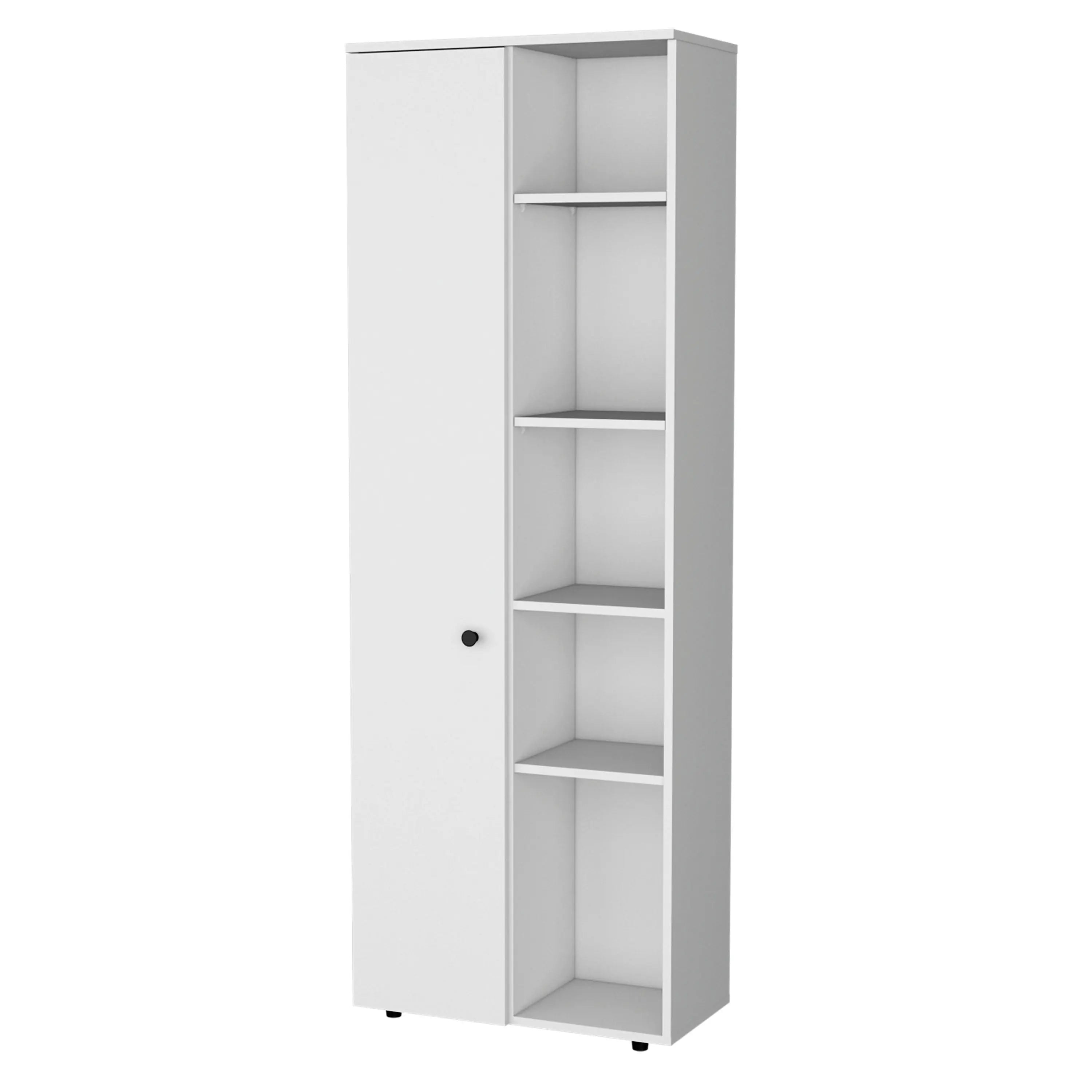 67" White Wood Pantry Or Storage Closet Homeroots Kitchen & Dining