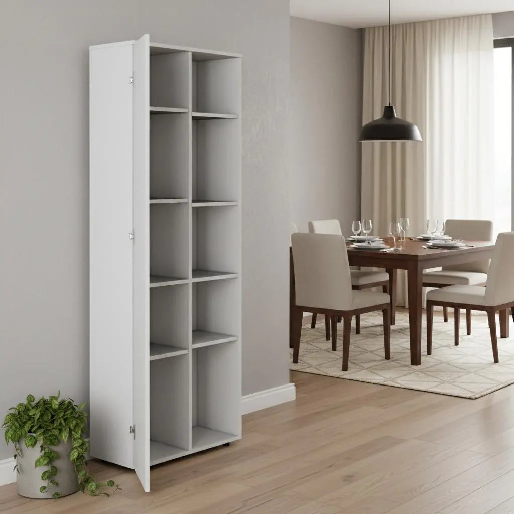 67" White Wood Pantry Or Storage Closet Homeroots Kitchen & Dining