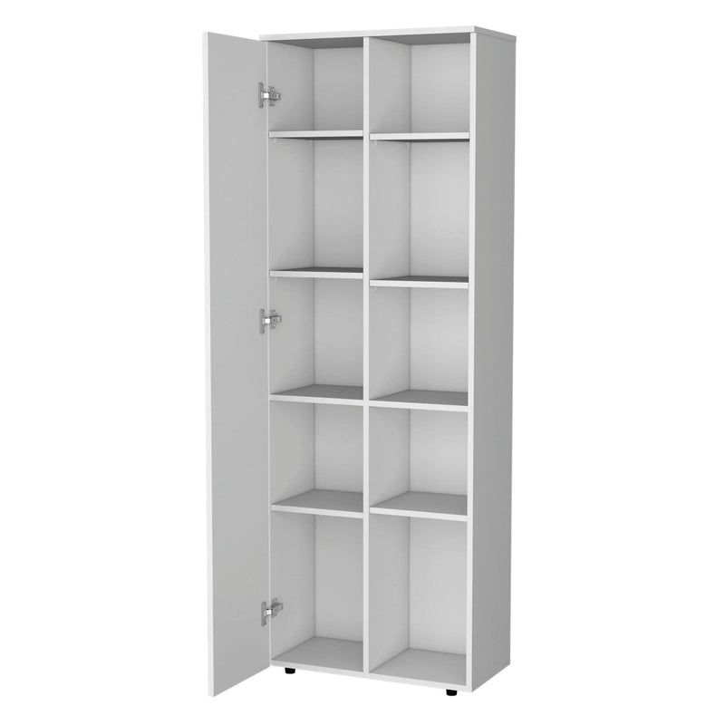 67" White Wood Pantry Or Storage Closet Homeroots Kitchen & Dining