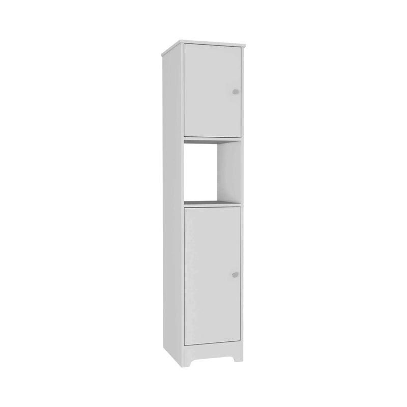 68" White Wood Accent Cabinet With Two Doors Homeroots Organization
