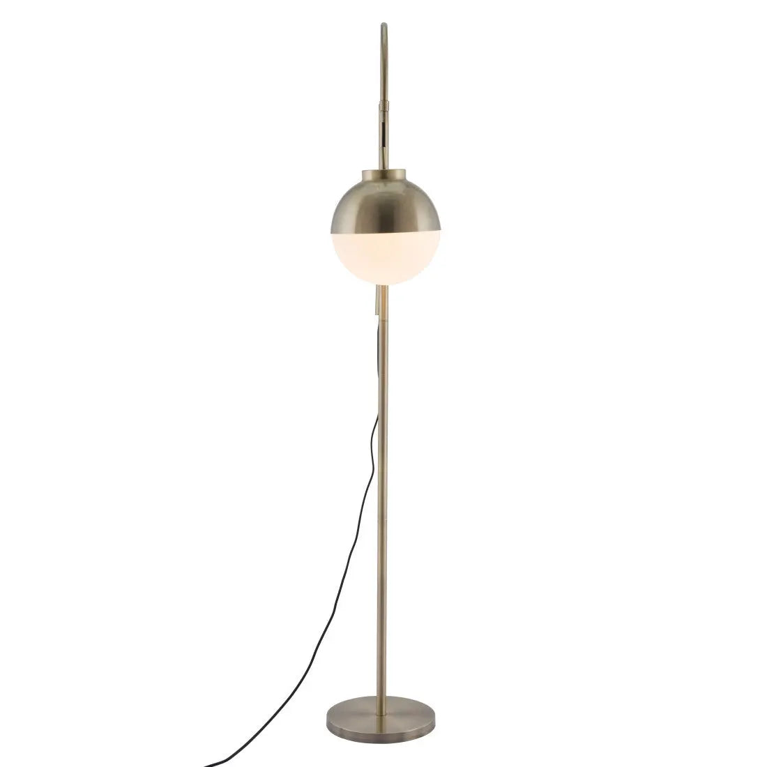 69" Bronze Steel Floor Lamp With Bronze Steel Globe Shade Homeroots Lighting